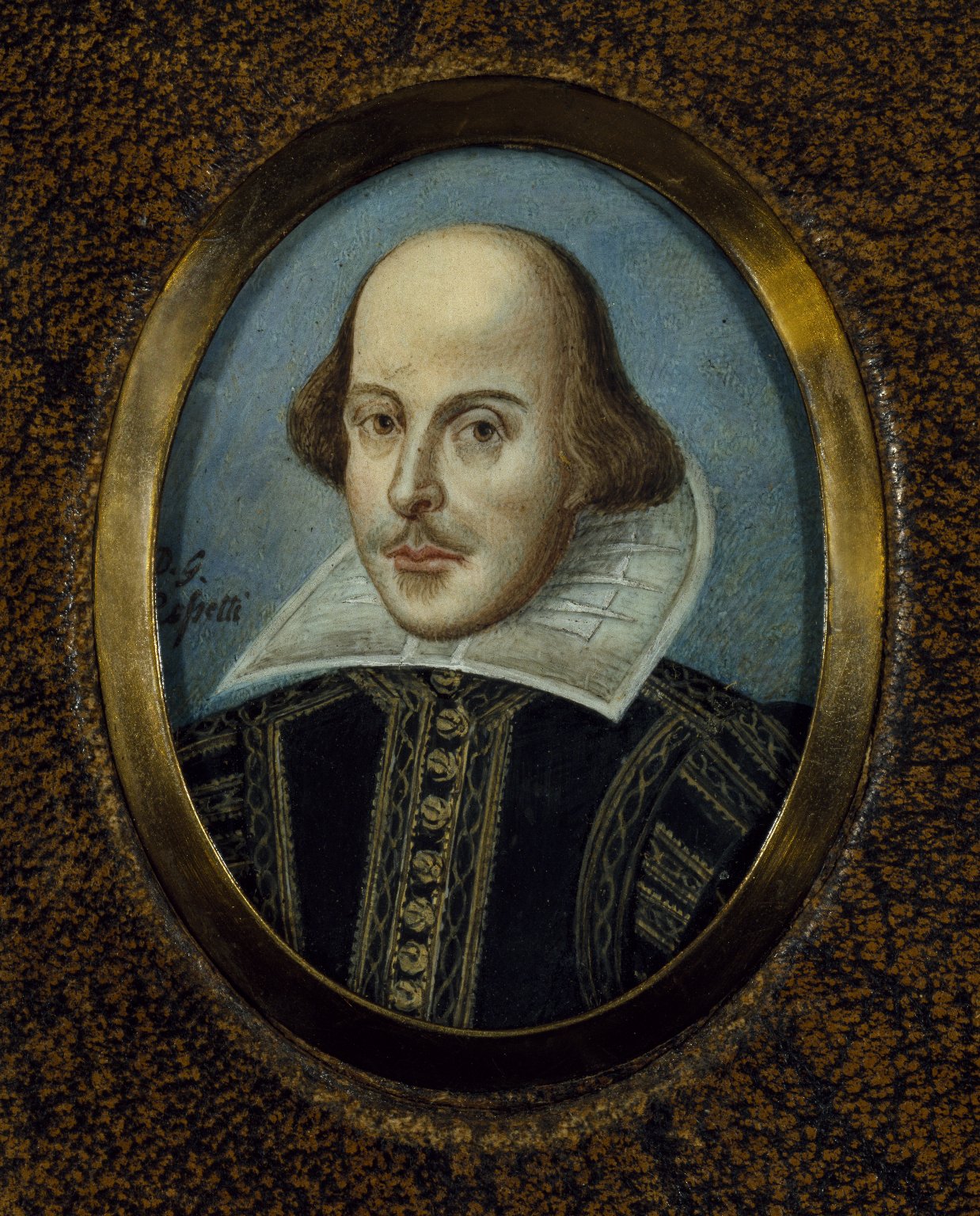 A portrait of William Shakespeare.