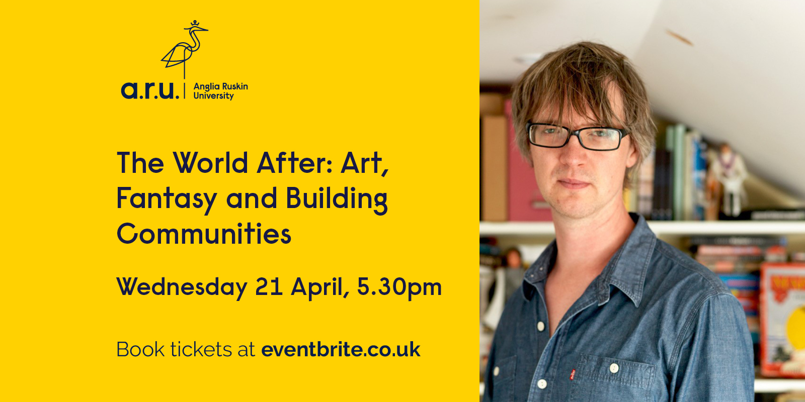 Event artwork featuring a headshot photo of David Blandy.