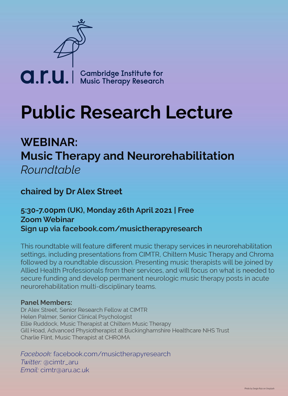 Public Research Lecture poster.