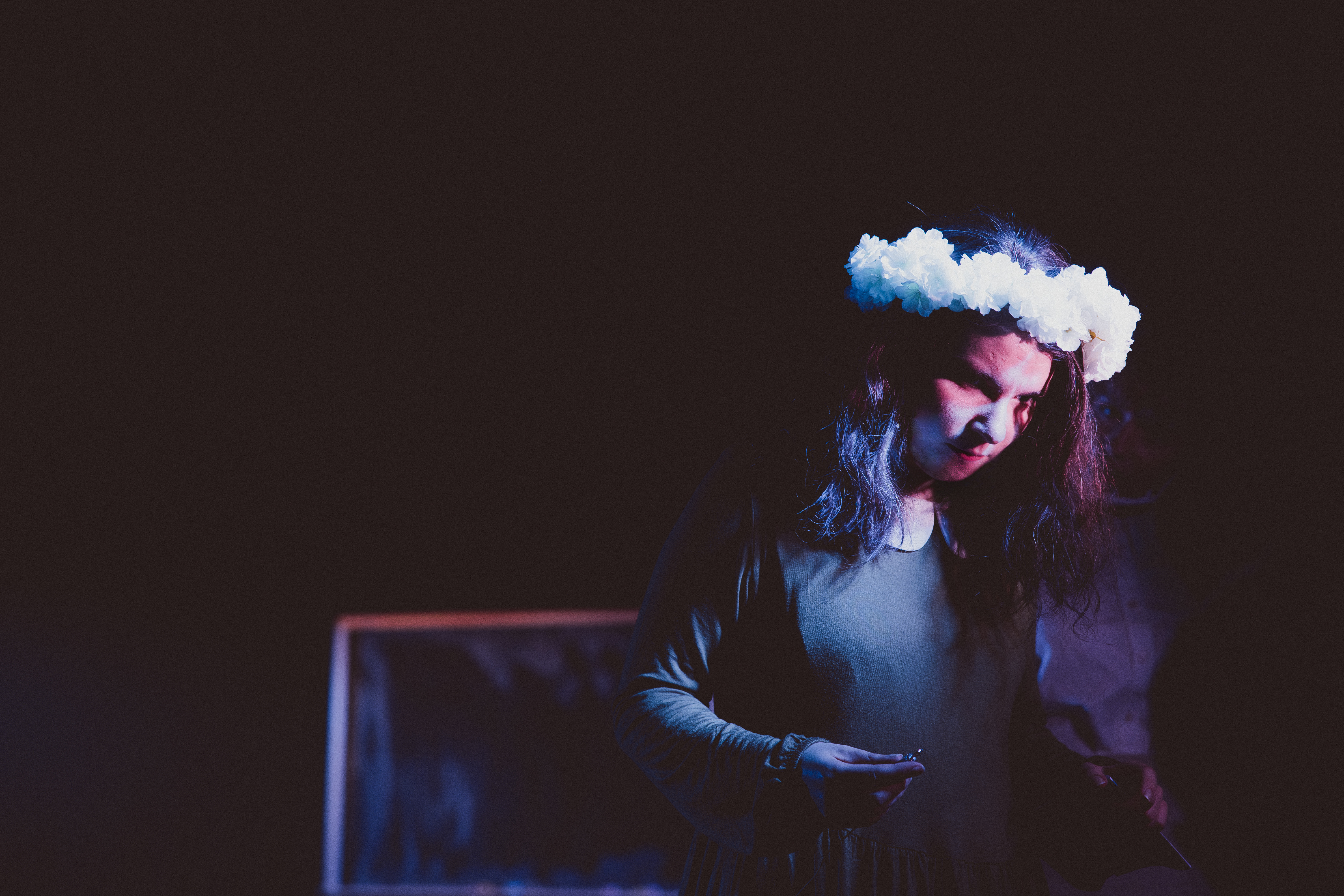 Performing Art's student on set at the Mumford Theatre.