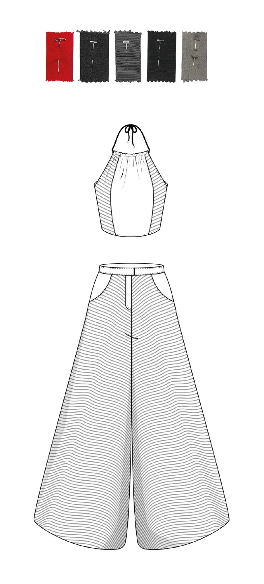 Design for trouser suit