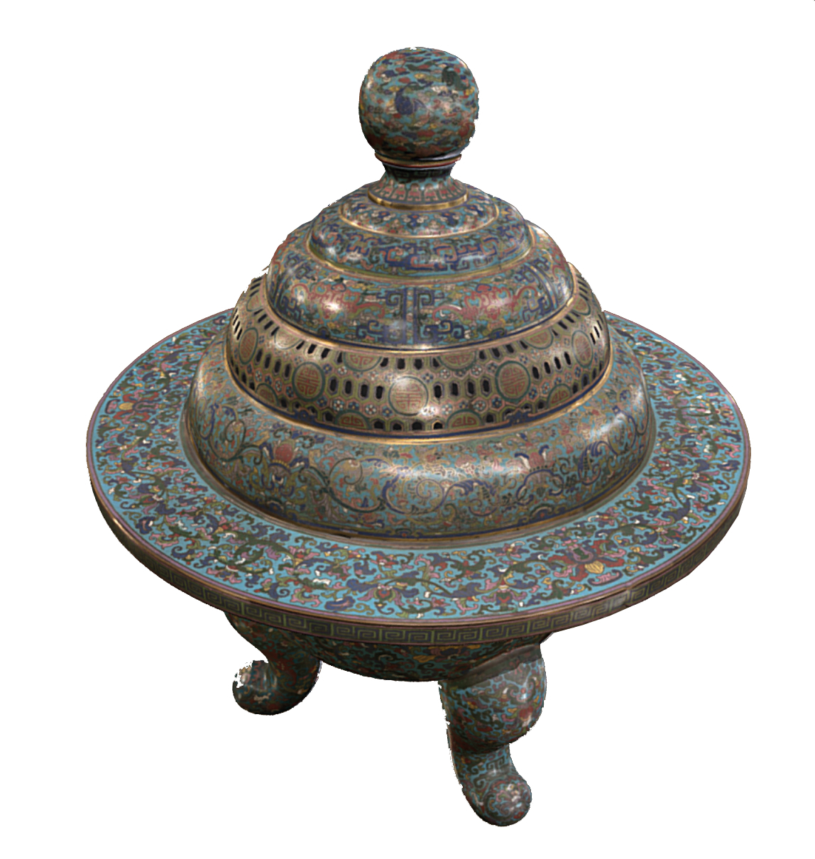 Ornate circular casket