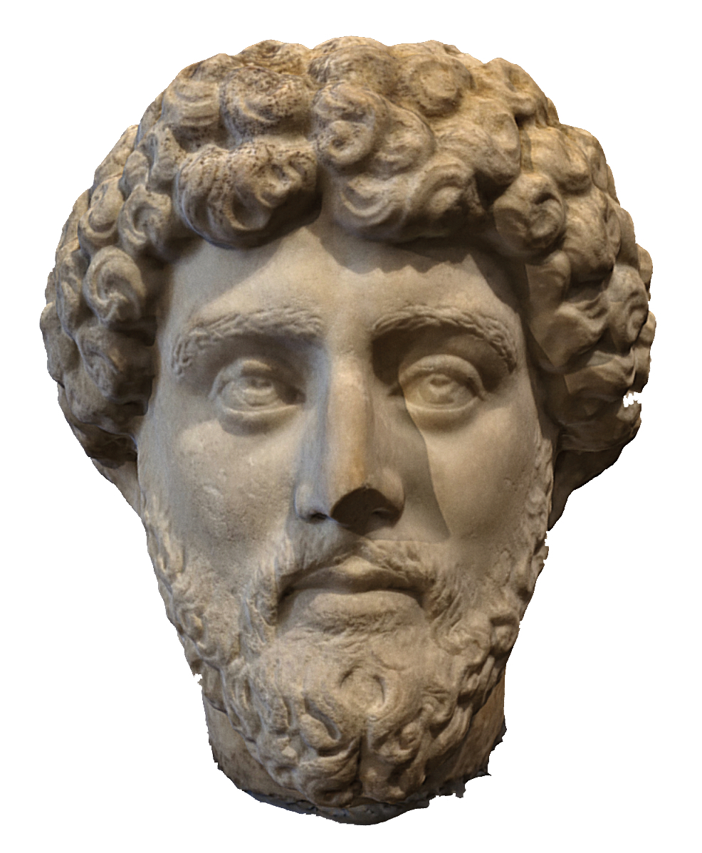 Bust of bearded man