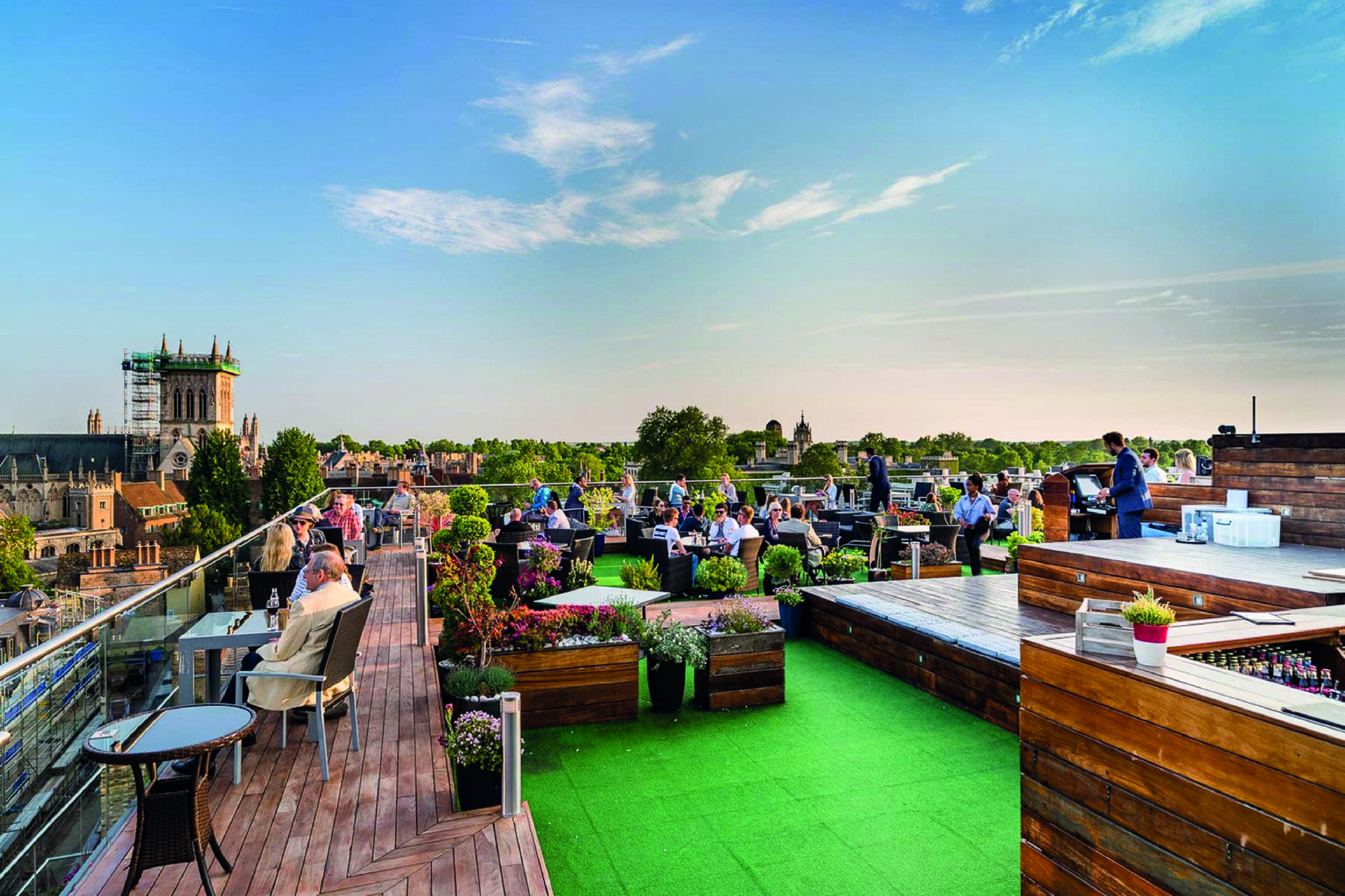 Customers at The Roof Terrace