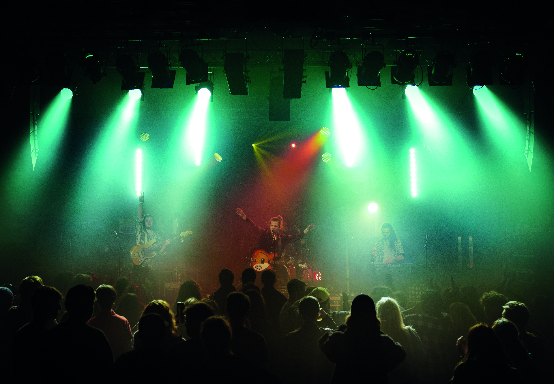 ARU student band Grass Roof performing on stage at Cambridge Junction