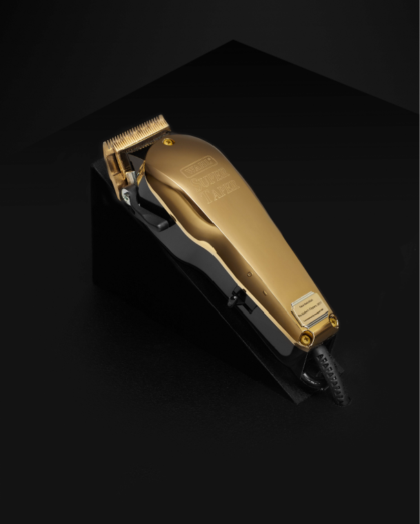 A gold hair trimmer.