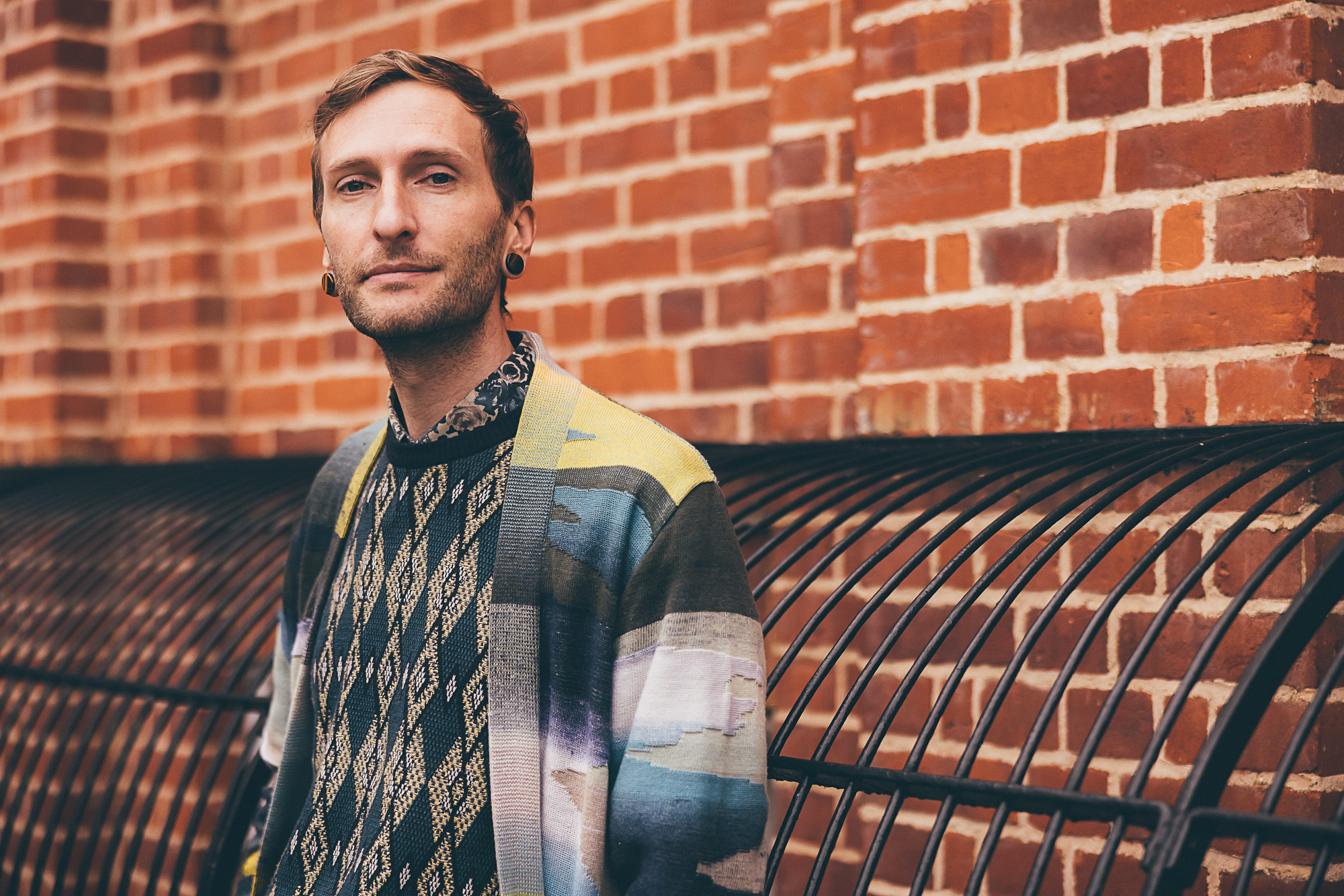 Stefán Orschel-Read outside Ruskin Building, ARU Cambridge.