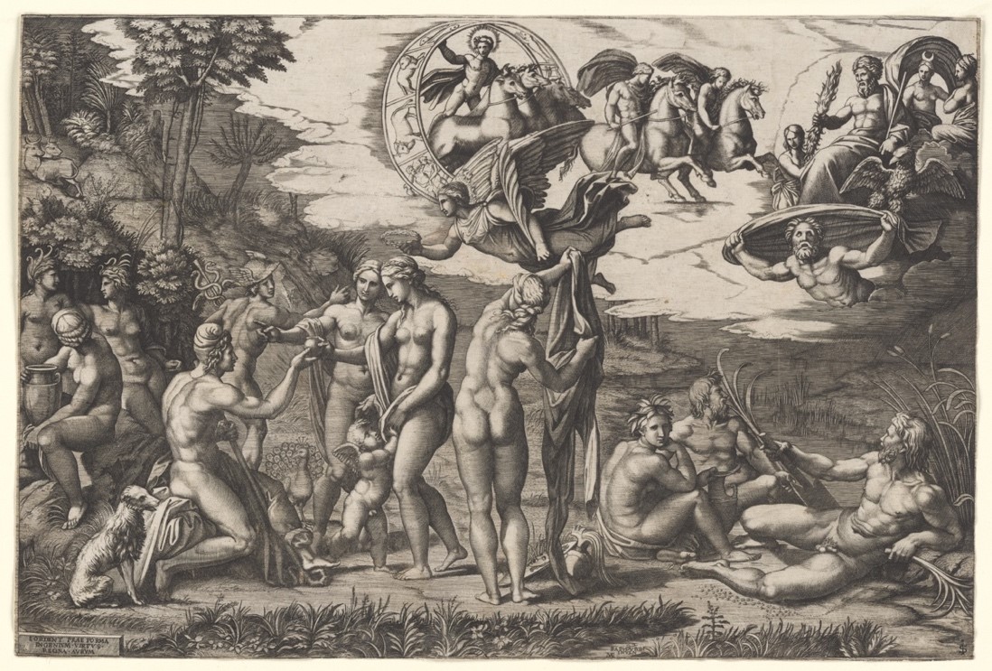 Raimondi’s engraving of Raphael’s Judgement Of Paris, c.1510/20