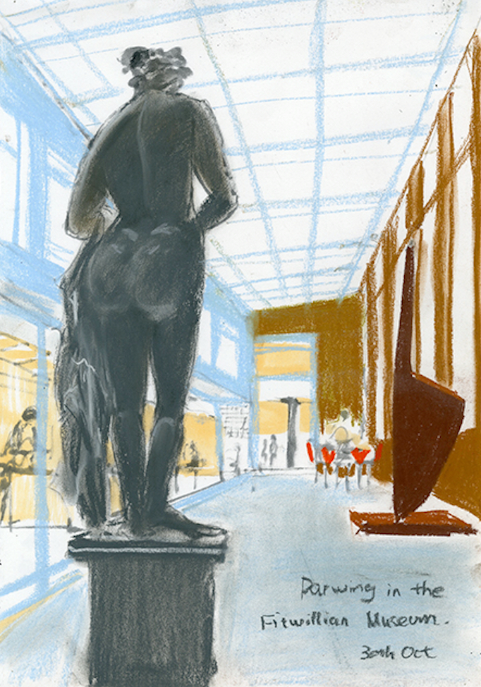Illustration of statue in Fitzwilliam museum
